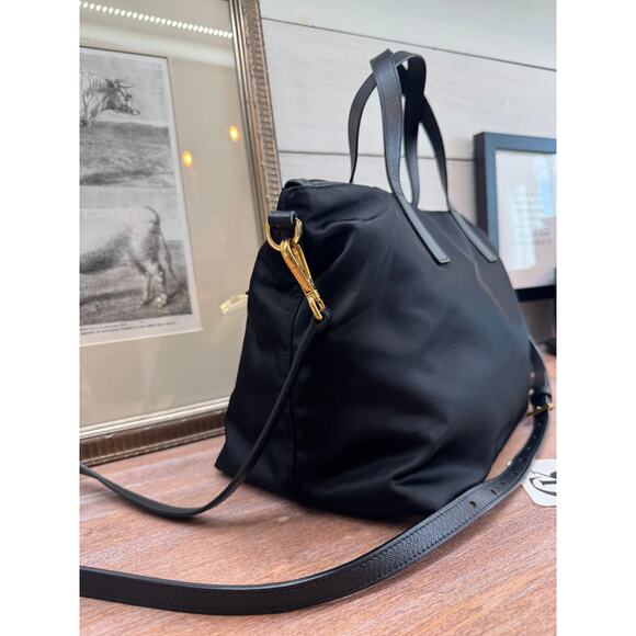 Prada Robot Bag Black Nylon Tote with Leather & Stud Details - Picture 6 of 10